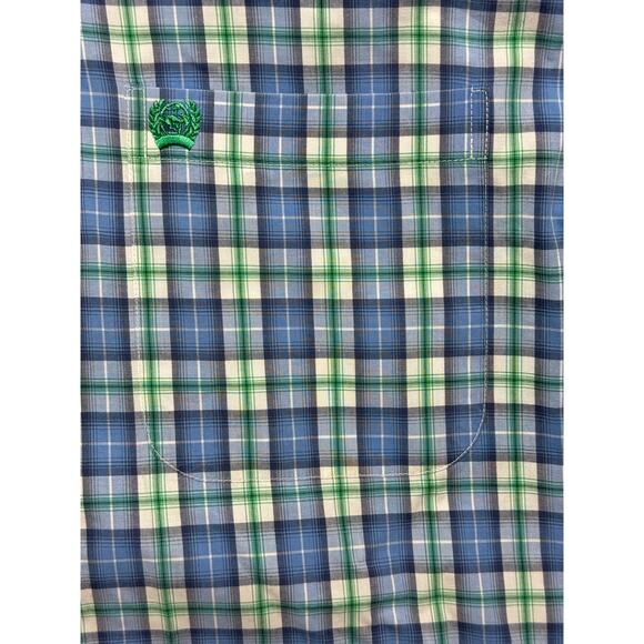 Cinch Men's Short Sleeve Blue Plaid Western Button Up Shirt - Size S - Picture 2 of 5
